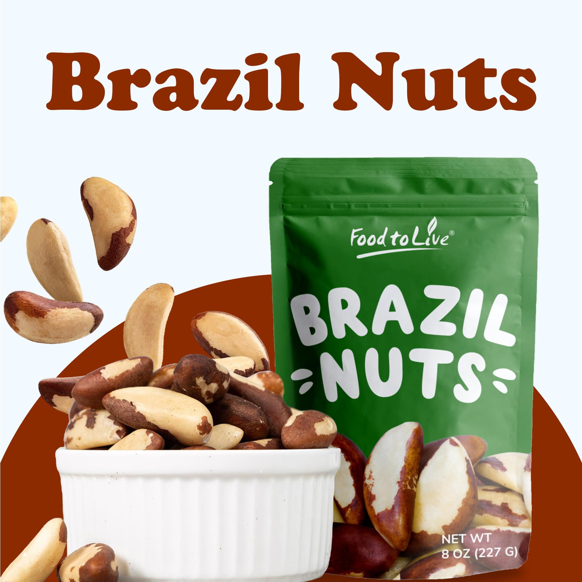 Food to Live, Brazil Nuts, 1 Pound, Non-GMO, Raw