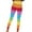 Multicolor, variant on Women's Yoga Pants Rainbow Printed Full Length Pants Medium Waist Trousers Multicolor