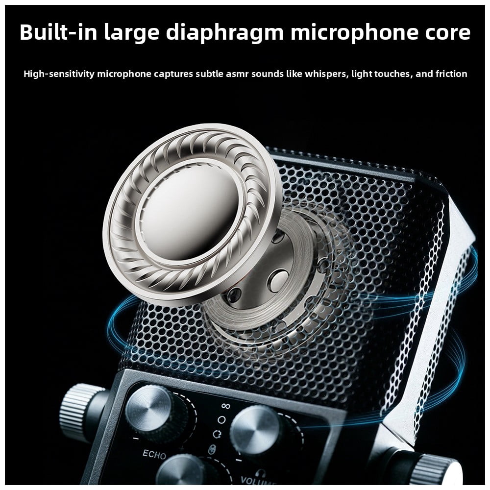 Professional Live Streaming Microphone Studio Recording Condenser Mic Multi Pattern Switch Gaming Computer Microphone White Noise Reduction