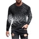 thumbnail image 2 of Blusas y camisas de manga larga con cuello redondo para hombre, blusa informal de manga larga con cuello redondo y estampado de rayas, blusa de poliéster para hombre, 2 of 5