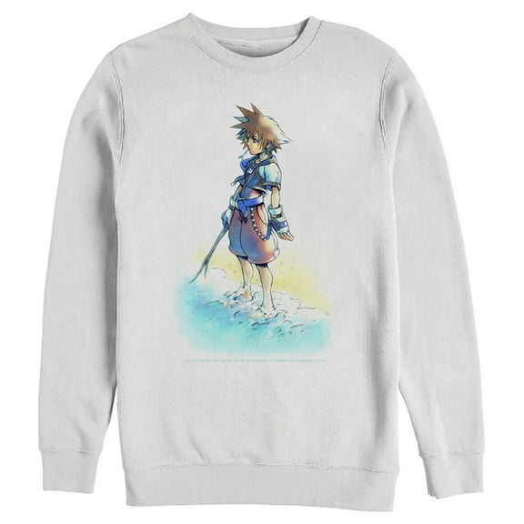 Men's Kingdom Hearts 1 Hero by the Shore  Sweatshirt White Large