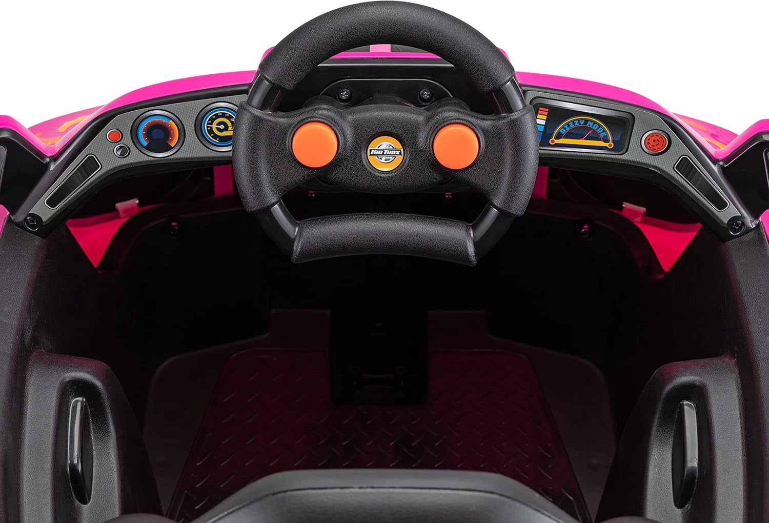 Kid Trax Dizzy Racers 6V Ride On Electric Car – 360° Spin, Up to 66lbs, Ages 2-5, Pink