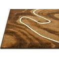thumbnail image 3 of HR Mocha Brown and Beige Modern Contemporary Abstract Area Rugs Marble Pattern, 2' x 7' Runner, 3 of 5