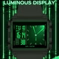 thumbnail image 4 of Digital Watches for Men Women Waterproof Unique Rectangle Watch Stopwatch Countdown Alarm Analog Silicone Strap Transparent Case, 4 of 7
