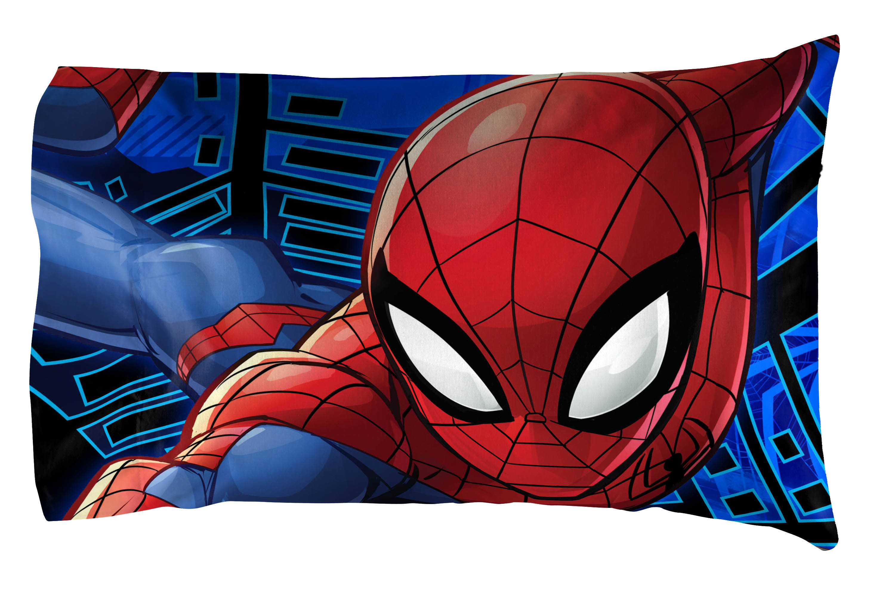 Spider-Man Kids 2-Piece Twin/Full Reversible Comforter and Pillowcase Bedding Set, Microfiber, Blue, Marvel - image 5 of 11