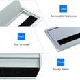 thumbnail image 2 of Soimiss 2Pcs Plastic Wire Organizer Silver Desk Grommets Cable Management Box for Home Use, 2 of 8