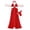 Red, variant on Hrsba Solid Color Bikini Set for Women with Skirt 2 Piece Swimsuits Beach Bathing Suits with Built In Bra