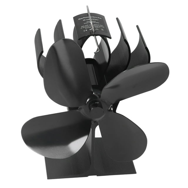 Fireplace Fan, Aluminium Alloy Bi Metal Device Wood Stove Fan High Temperature Resistant Heat Powered For Air Circulation