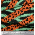 thumbnail image 2 of Soimoi Green Cotton Voile Fabric Leopard & Wild Animal Skin Fabric Prints by Yard 42 Inch Wide, 2 of 3