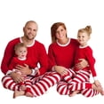 thumbnail image 2 of Conjunto de pijamas navideños a rayas para padres e hijos, nuevo estilo navideño europeo y americano, 2 of 5