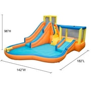 Banzai Inflatable Slide N Bounce Spash Park Water Park - 3 Levels of Fun!