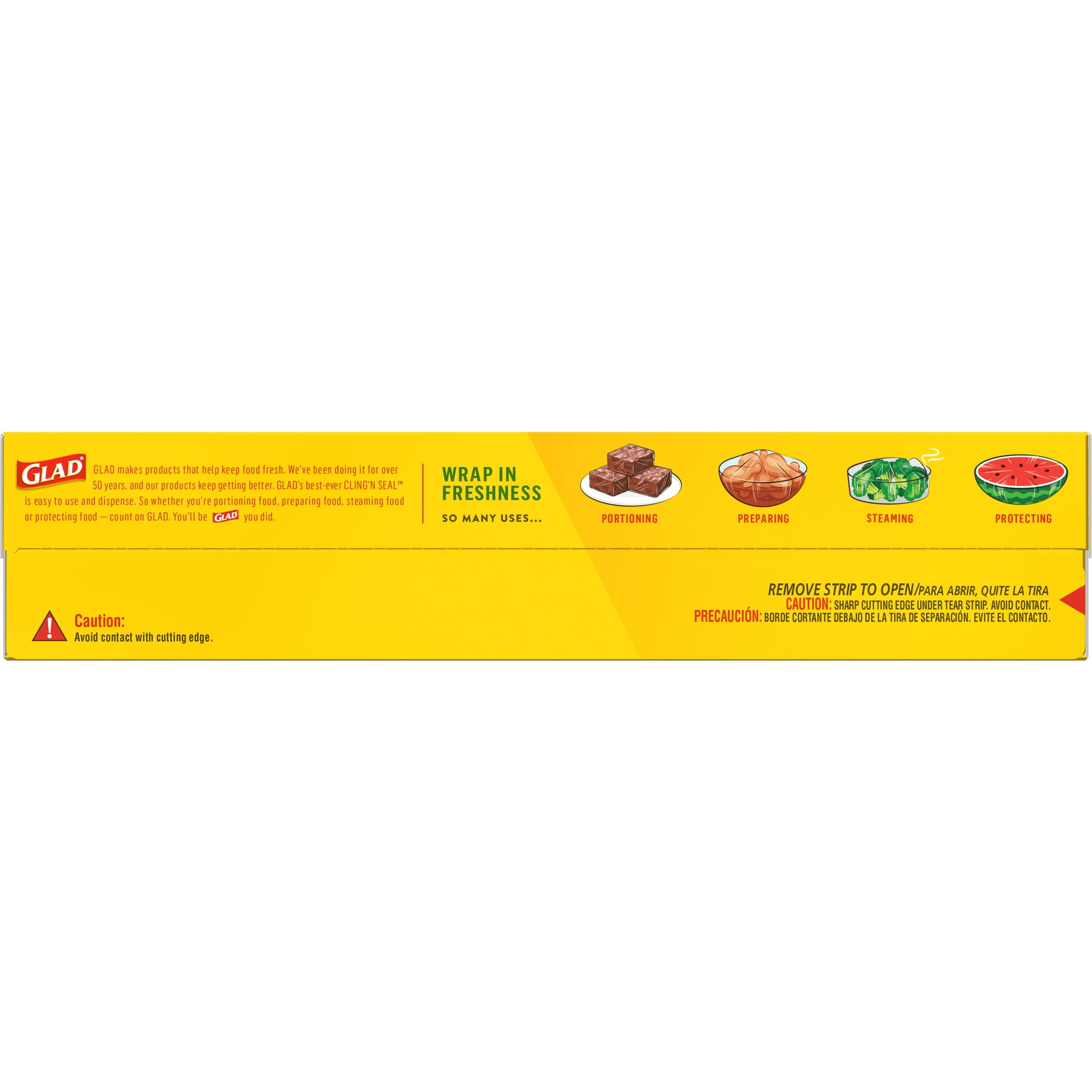 Glad ClingWrap Clear Plastic Food Wrap, 300 sq ft - Fry's Food Stores