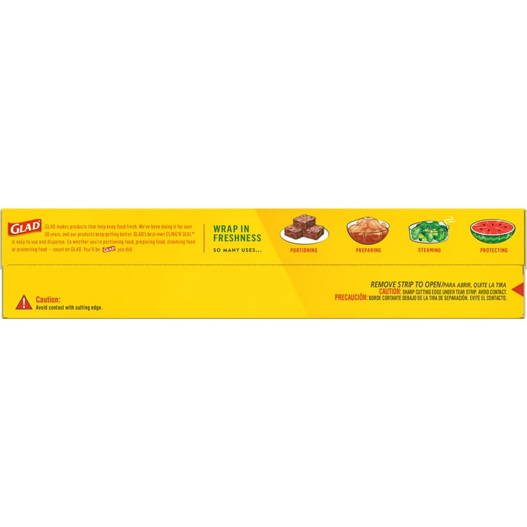 Glad Cling N Seal Plastic Food Wrap, 200 sf - Fry's Food Stores