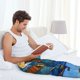 thumbnail image 5 of Balery Stained Glass Ocean Wave Pantalones de pijama para hombre, pijama ultraligero, pantalón de descanso-Medium, 5 of 6
