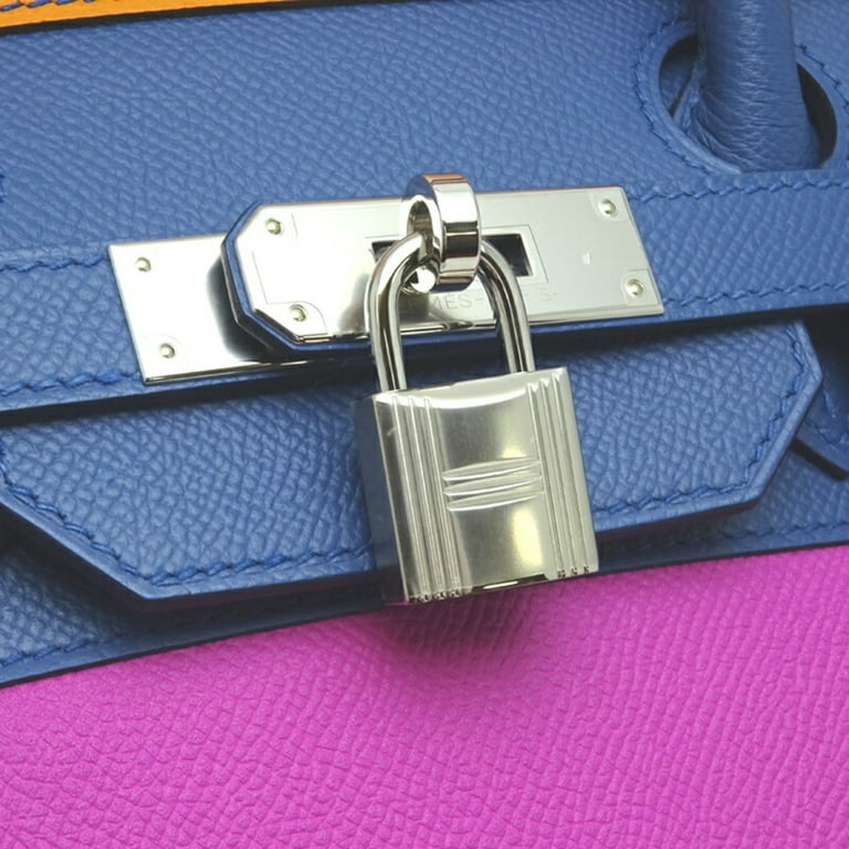 Hermes Birkin Mini Shoulder Bag Togo Leather Palladium Hardware In Teal