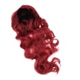 thumbnail image 1 of HLONK Perruque Rouge 80 cm Perruques Capuchon de Cheveux Perruque Teinable Perruque Restylable Perruques Ondulées Perruques de Couleur Accessoire de Cheveux Enfant Femme, 1 of 6