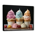 thumbnail image 2 of Designart "Food Ice Cream Painting IV" Food & Beverage Floater Framed Wall Art Print, 2 of 7