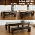 thumbnail image 3 of Barrington Monteray 7.5 ft 3-in-1 Slate-Tech Pool Table with Dining and Table Tennis Tops, Storage Cart and Accessories, 3 of 8