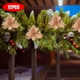 thumbnail image 6 of HongHeng Poinsettia Christmas Decorations Flowers - 12Pcs Artificial Red Gold Poinsettia Christmas Tree Ornaments Glittery for Xmas New Year Wedding Party Wreath DIY Garland Decor, 6 of 6