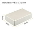thumbnail image 3 of Uxcell Waterproof Junction Box 125x80x32mm ABS for Electrical Project Gray 3 Pack, 3 of 5