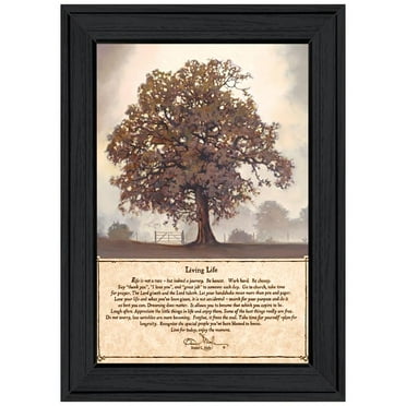 Living Life By Bonnie Mohr Printed Framed Wall Art Wood Multi-Color