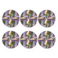 thumbnail image 2 of Fuzoiu German Shepherd Dog Print Leather Coasters Set,Drink Coasters Set of 6,for Tabletop Protection, Durable PVC Coasters,Home Décor and Housewarming Gift,Round Shape, 2 of 7