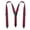 Burgundy, variant on Lovskoo Mens Suspenders 4 Clip Adjustable Elastic Straps 1.5 Inch Wide Solid Color X Back Design Heavy Duty for Dress Pants