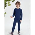 thumbnail image 5 of SiiRoh Special Needs Adaptive Clothing Children Long Sleeve Cotton Bodysuit Boys Long Leg Zip Back Jumpsuit Dark Blue 6, 5 of 7