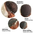 thumbnail image 6 of Nevermindyrhead Auburn Dark Red Wig, Short Curly Free Part Lace Front Wigs for Women, Daily, Party, 6 of 9