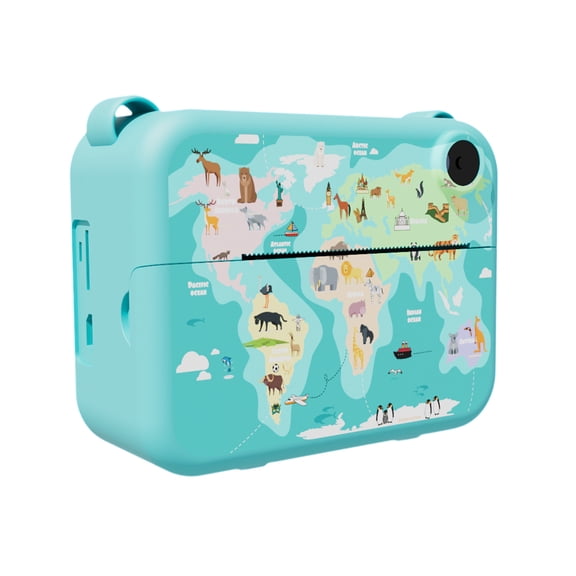 Blukids Cute Instant Print Camera for Kids, 24MP Camera,Christmas Birthday Gift for 3-12 Year Old Girls Boys,Children Rechargeable Digital Camera Print Black and White Photo for Toddler Toys