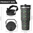 thumbnail image 4 of Christmas 30oz Handheld Travel Tumbler with Handle – Double Wall Stainless Steel Insulated Cup, Flip Straw Lid, Leak-Proof & BPA-Free for Hot and Cold Drinks – Durable Coffee & Juice Mug Black, 4 of 7