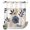 Tan, Indigo, variant on No Hook Shower Curtain, Tropical Leaves Shower Curtains for Bathroom with See Through Top Window, Summer Farmhouse Botanical Leaf Branches Waterproof & Washable Bath Curtain Extra Long 72"x84"