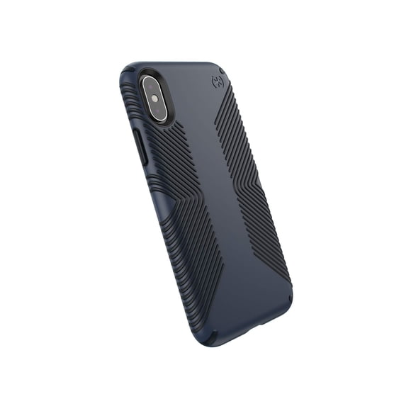 Funda Speck Presidio Grip para iPhone Xs, Eclipse Azul/Negro