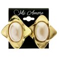 thumbnail image 2 of Gold-Tone Acrylic Clip-On-Earrings With Faceted Accents #LQC498, 2 of 2