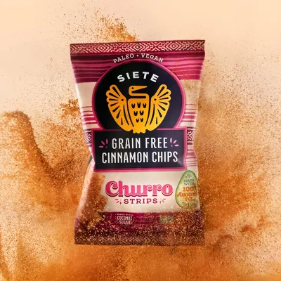 Siete Grain Free Cinnamon Chips Churro Strips 5oz (Pack of 4)
