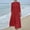 Red, variant on BLTIBY Womens Summer Cotton Linen Beach Dress Flowy Long Sleeve Crew Neck Button Pleated Maxi Dresses Stylish Loose Casual Dress Slit Pink S