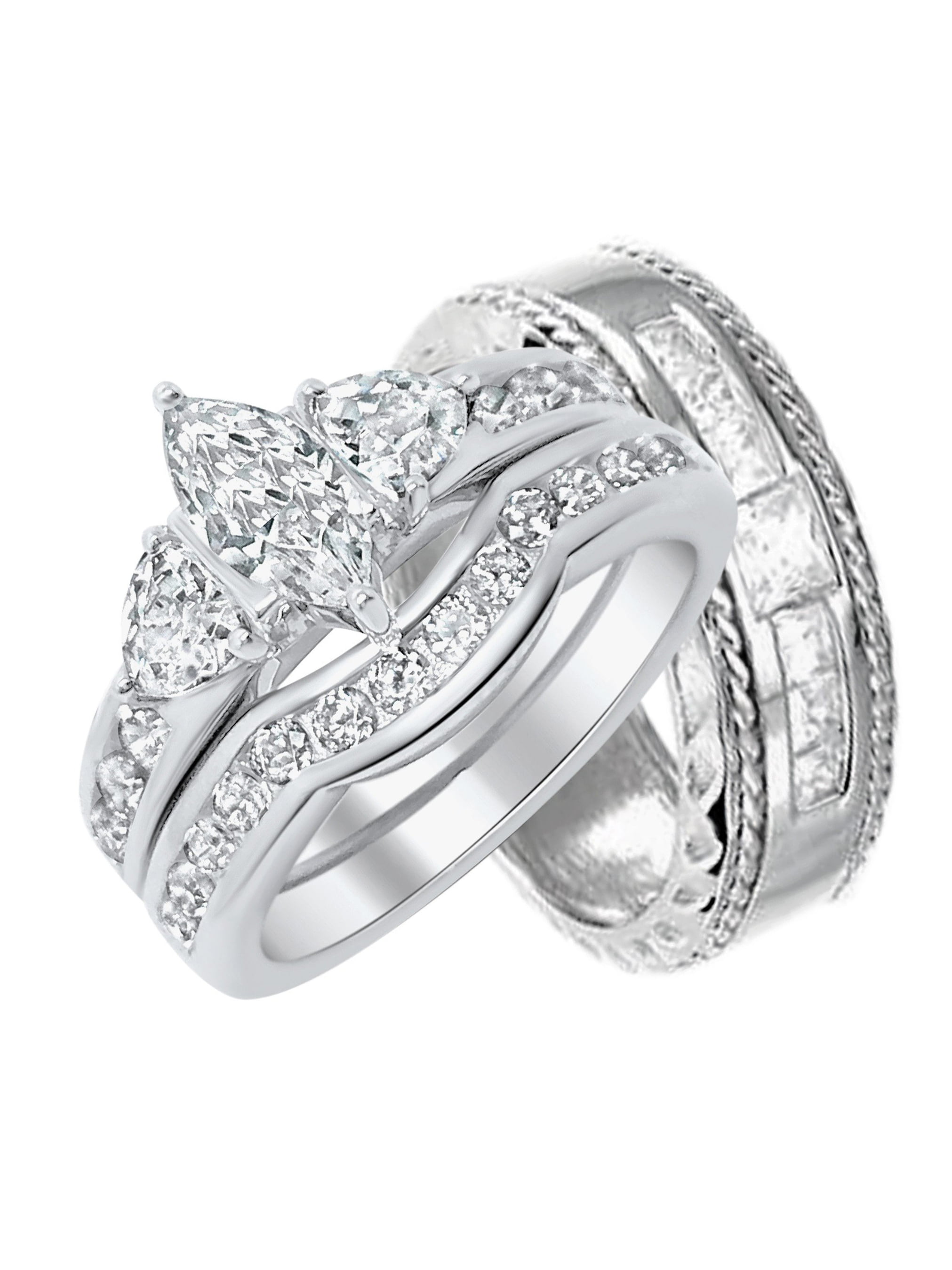 Cheap Matching Wedding  Rings  For Bride  And Groom  Wedding  