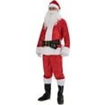 thumbnail image 4 of KelaJuan Christmas Santa Claus Cosplay Costume, Red Santa Zipper Coat+Pants+Hat+Belt+Beard+Shoes, 4 of 7