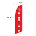thumbnail image 6 of Vispronet Premium First Aid Feather Flag Kit - Includes 13ft Sectional Aviation Grade Fiberglass Poles, First Aid Flag, Cross Base, Weight Bag, and Pole Sleeve Bag, 6 of 6