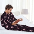 thumbnail image 6 of Salouo Poodle Dog Print Button-Front Long Sleeve Pajama Set for Men, Soft 2Pjs Men's Long Sleeve Sleepwear-Small, 6 of 7