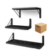 thumbnail image 1 of Repisas Flotantes Madera Modernas Estantes Baño Topon 3pcs Belug Negro, 1 of 5