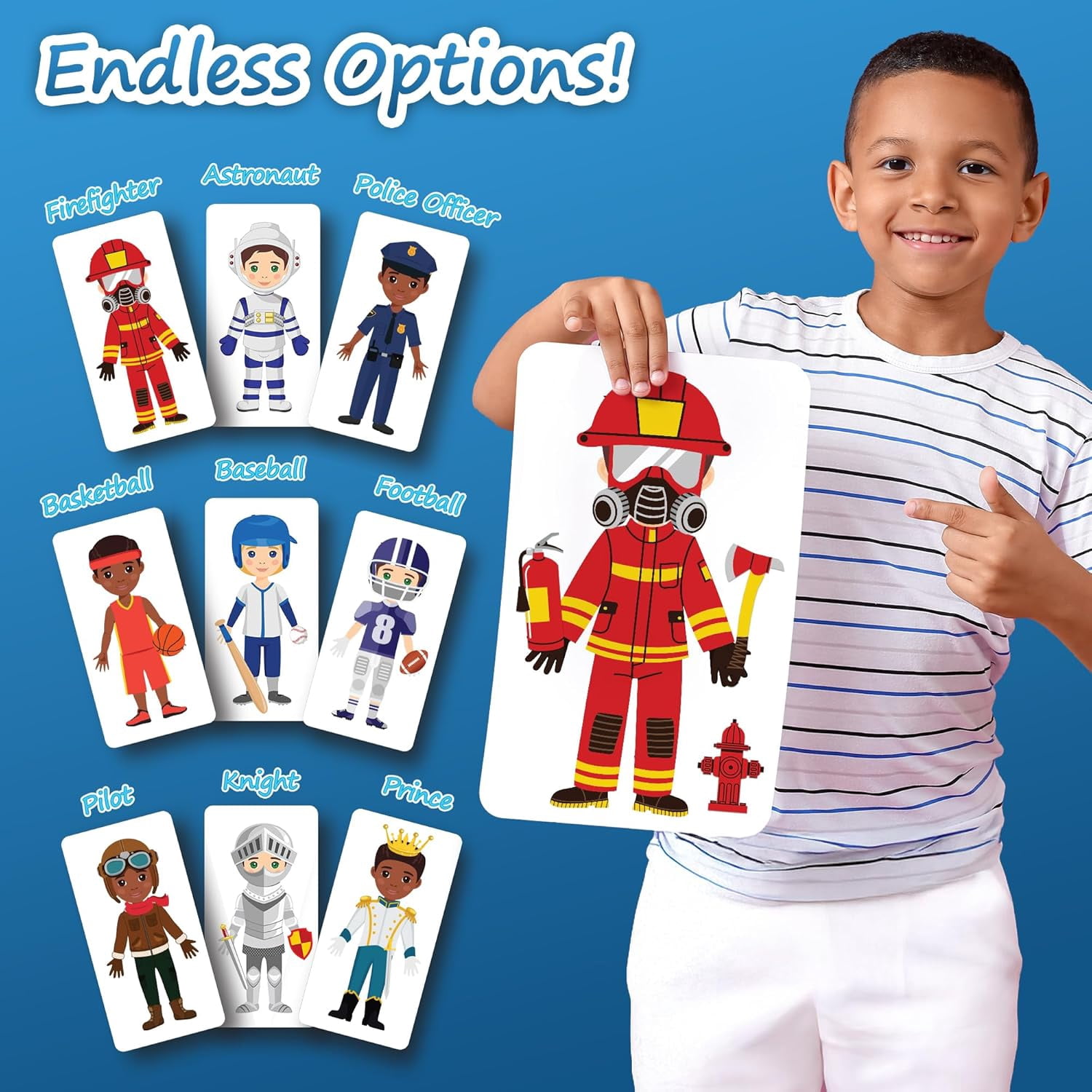 HMMAGNETS Sticker Book Set, Dress-Up Dolls Sticker Pack w/ 370 Reusable Stickers for Kids, 25 Themes