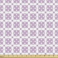 thumbnail image 1 of Purple Fabric by the Yard, Geometrical Ornamental Abstract Square Dot Looking Repetitive Floral Composition, Decorative Upholstery Fabric for Sofas and Home Accents, Lilac White by Ambesonne, 1 of 5