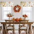 thumbnail image 4 of Autumn Botanical Maple Leaves Valances for Windows,Kitchen Valance Rod Pocket Short Curtain,Thanksgiving Falling Leaf Valance Curtain Window Valances for Bedroom Bathroom Living Room 42x12in, 4 of 9