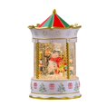 thumbnail image 1 of Caja de música navideña, bola de nieve, colección navideña con luz, decoración navideña brillante para fiestas en interiores, 1 of 9