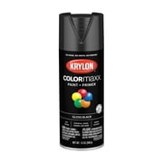 Krylon COLORmaxx Gloss Black Spray Paint and Primer, 12 oz