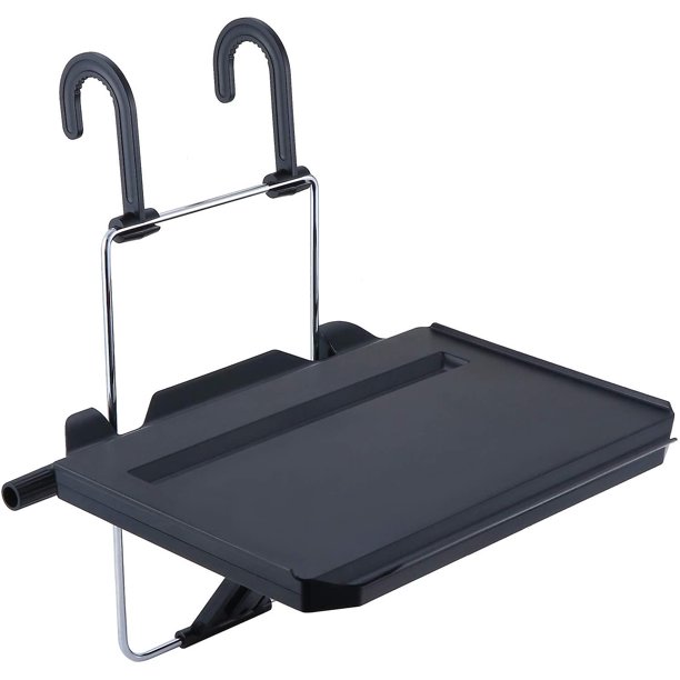 Mesa plegable multifunción para volante de portátil, soporte para asiento trasero de coche, bandeja para PC, mesa de comedor, portavasos negro