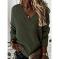 thumbnail image 2 of WRKEKC Womens Long Sleeve Tops Casual Multi Layer V Neck Long Sleeve Athletic Sleeveless Hood Sweatshirt for Women Fall Activewear Top, 2 of 3