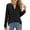 Black, variant on TEMOFON Womens Blouses Casual Businesss Split V Neck Floral Printed Long Sleeve Tops Fall Loose Fit Dressy Blouses XL