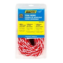 Seachoice  60 ft. Braided Polypropylene Tow Rope, Red & White